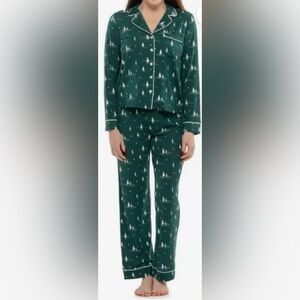 cupcakes & cashmere Forest Green  Pajama Set